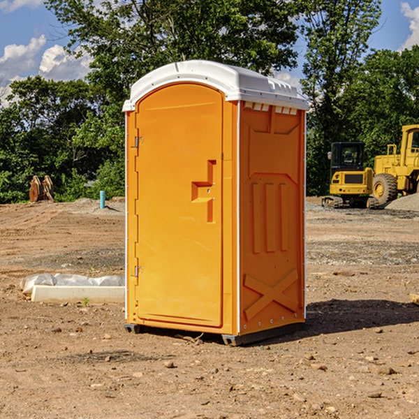 can i customize the exterior of the portable restrooms with my event logo or branding in Hollister FL